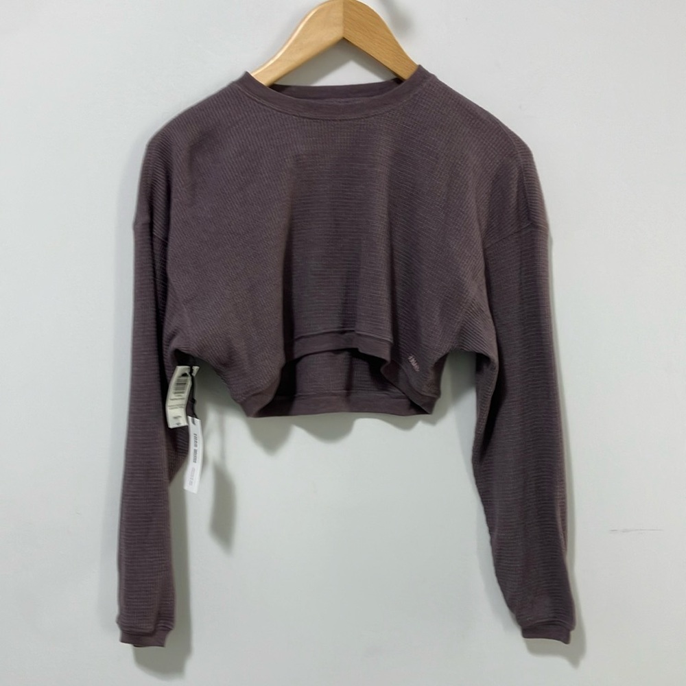 Women's Amethyst Cropped Long Sleeve Top